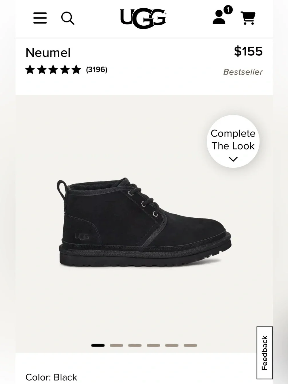 UGG Neumel in Black size 9